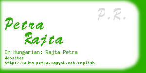 petra rajta business card